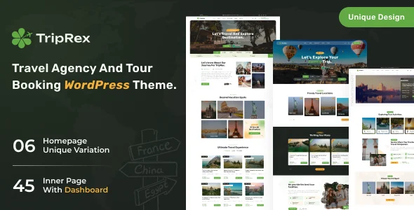 TripRex Theme GPL 1.1.0 Travel Agency and Tour Booking WordPress Theme