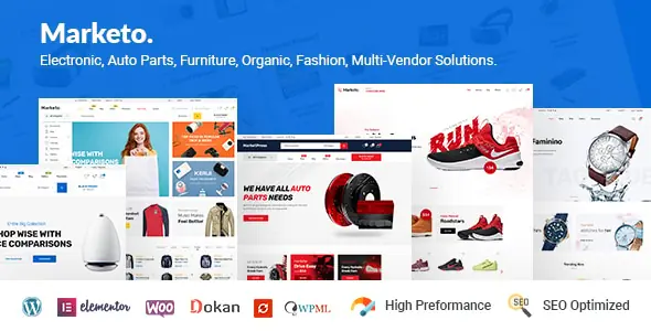 Marketo - eCommerce & Multivendor Marketplace Woocommerce WordPress Theme 5.3.1  GPL License